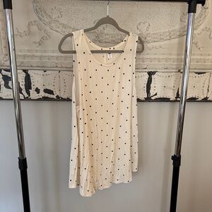 Old Navy Cream Tank Top with Black Polka Dots